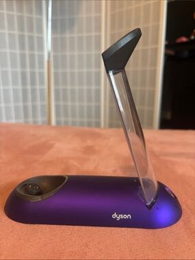 Dyson Purple Docking Stand with clear stand- hair straightener